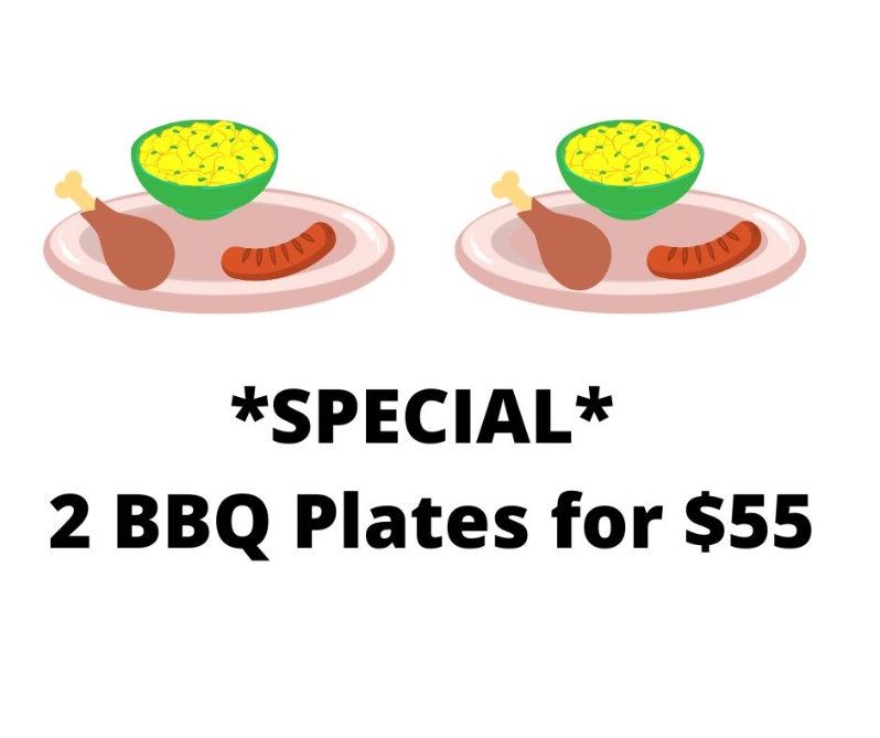 Drive Thru BBQ SPECIAL - 2 plates for $55
